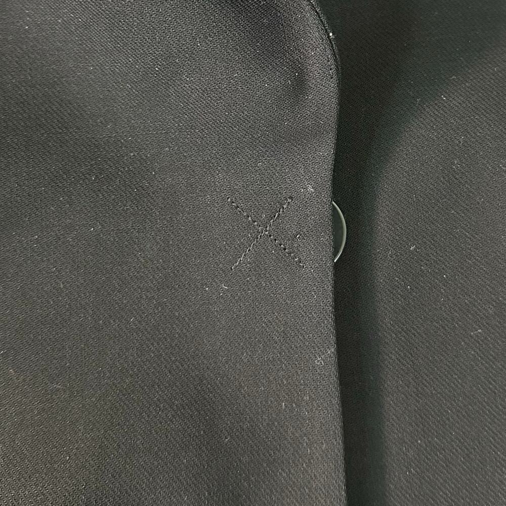 Vintage Womens Blazer Size 10 Long Black Wool Hidden Button Office Professional - Picture 8 of 10
